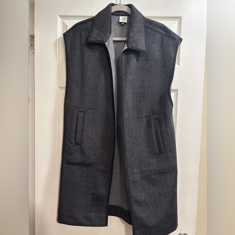 CAbi Long Tweed Vest